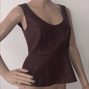 NWT BCBG maxmara Cladiana burgendy chocolate brown vest top S 4
